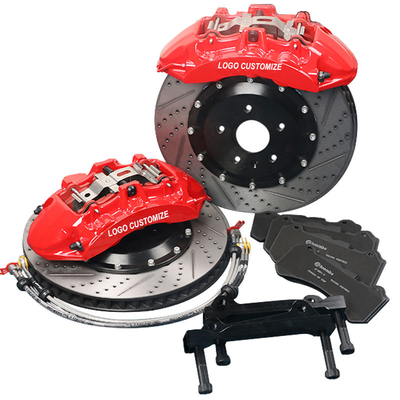 Czerwone zaciski hamulcowe V6 Strong Stop Power 6 garnków 355 mm 380 mm 405 mm